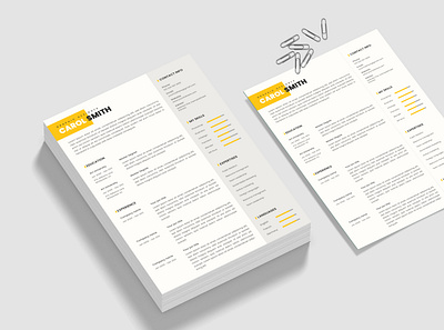 CV Resume Template creative cv job microsoft minimalist modern professional resume template word