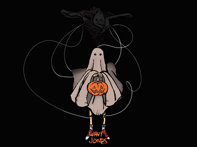 Nope nope nope dribbbleweeklywarmup ghost halloween illustration monster pen and ink