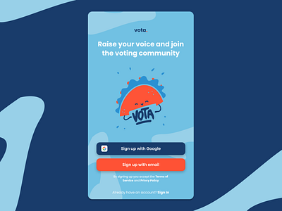 Voting App - Sign Up