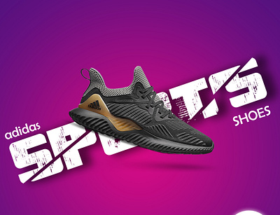 Adidas Sports Shoes Ad adobe advertising branding design photoshop shoes sports branding