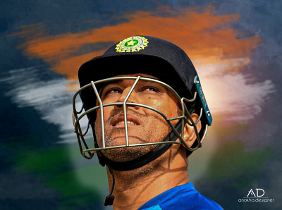 MS DHONI color colorful daily design flat minimal