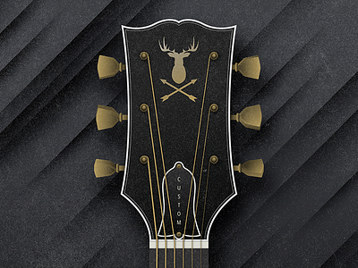 Headstock guitar illustration