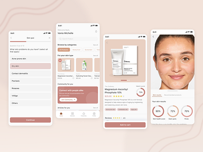 Skin care e-commerce app by Jessica Widjaja on Dribbble