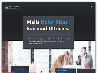 Gallaway Mockup 01 dark real estate ui web web design wip