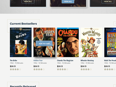 Classicflix Progress Wip ecommerce movies shop store ui vintage