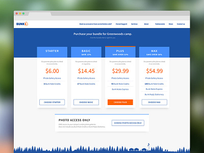 Bunk 1 Pricing Table