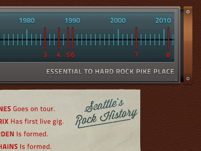 Radio Dial of Seattle's Rock History illustration photoshop typography