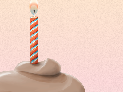 Happy Birthday birthday candle cupcake illustration photoshop