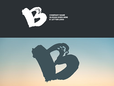 B letter logo b logo branding brush b free hand logo logo