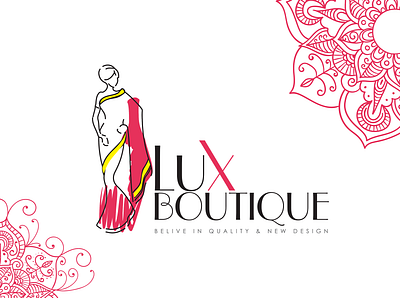 Lux Boutique brand identity icon illustration logodesign typography