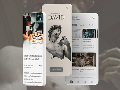 Newspaper app debut design hello dribble minimal mobile news app typography ui