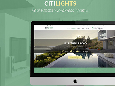 CitiLights - Real Estate WordPress Theme agent property listing realestate web design wordpresstheme