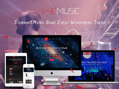 WeMusic - Music Band Event WordPress Theme album band dj event festival music web design wordpress theme