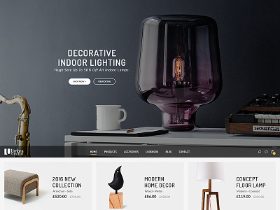 Umbra Furniture & Interior - Home 2 ecommerce furniture interior online shop web design woocommerce wordpress theme