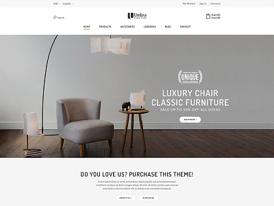 Umbra Furniture & Interior - Home 3 ecommerce furniture interior online shop web design woocommerce wordpress theme