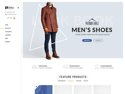 Umbra Shoes accessories bags ecommerce fashion multiconcept multishop online shop shoes web design wordpress theme