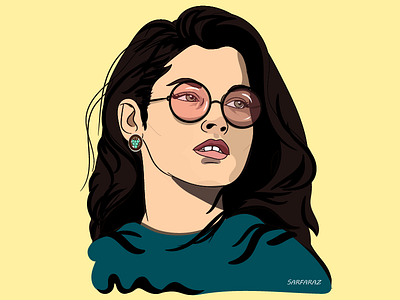 Silence is luxurious adobe illustrator art artwork colorful digital art drawing dribbble fashion illustration girl glasses illustration minimal minimalism portrait vector