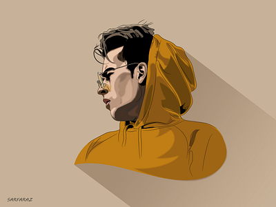 Focus adobe adobe illustrator artwork boy colorful digital art drawing dribbble face fashion focused glasses hairstyle hoodie illustration minimal minimalism side vector