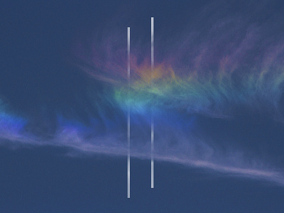 Experimental | II color line minimal minimalistic rainbow