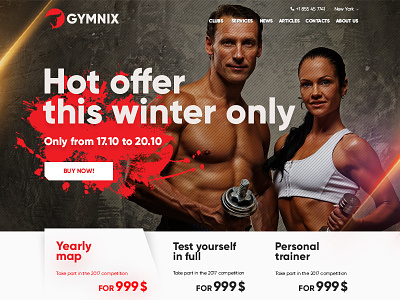 Gym Fitness Club Gymnix Crossfit corporate crossfit design fithness gym landing page sport ui ux
