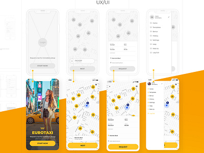 Taxi App IOS UI\UX platform app design design app figma taxi ui ui ux web ad