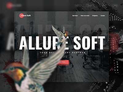 AllureSoft Development agency corporate creative design landing page photoshop ui ui ux design ux