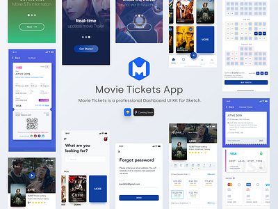 Movie Tickets App figma finance mobile app movie app movie tickets onboard service sketch tickets ui ux