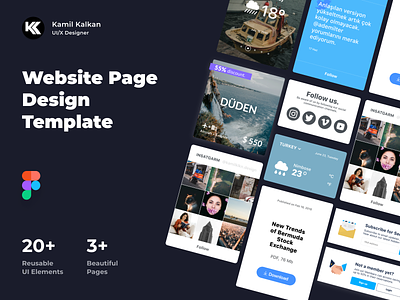 Website Page Design Template UI KIT - Figma