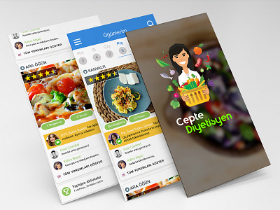 Cepte Diyetisyen UI app clean delicious food iphone meal mobil app nutritionist nutritionist app