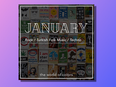 Spotify Playlist Cover | January 2018 playlist playlist cover rock music sketch spotify tekno turkish folk music