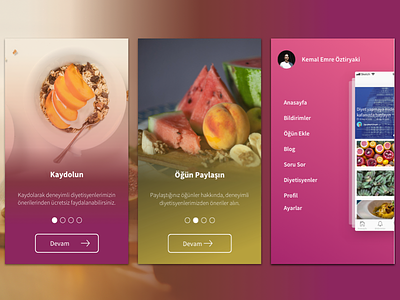 Healthy Fitness & Nutrition App clean design diet diet app fitness health healthy meals minimal ui ux heigh