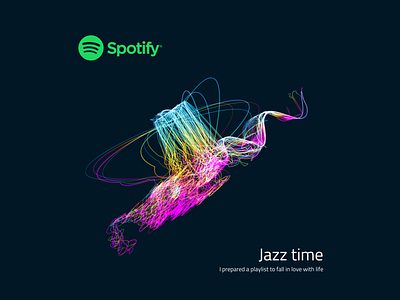 Spotify Playlist Cover | Jazz Time dailyui design free jazz minimal music sketch spotify spotify cover ui