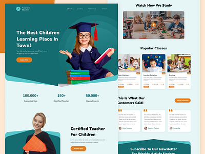 Kid Education Web Design.