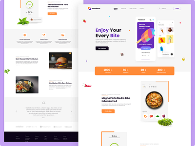 Food & Ice cream Ordering Landing Page