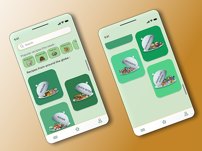 An App for Recipes app color cooking design figma recipe app