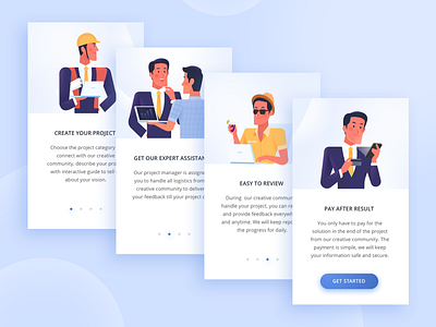 Onboarding Illustration - Creative Community business flat illustration ios management onboarding project talent