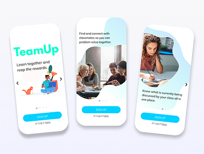 Onboarding - Study App blobs cta button mobile mobile app mobile design onboard onboarding onboarding screen onboarding ui responsive design student study app uidesign uxdesign