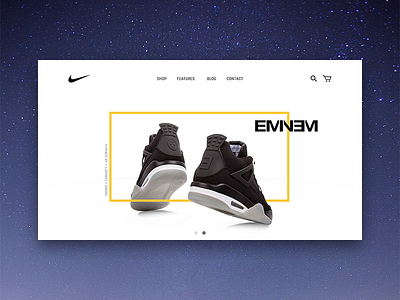 Nike Jordan - Landing page eminem fashion jordan landing page nike shoes ui ux web
