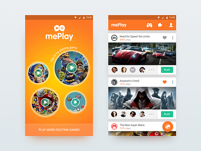 mePlay - Game Store android game mobile social network store ui ux