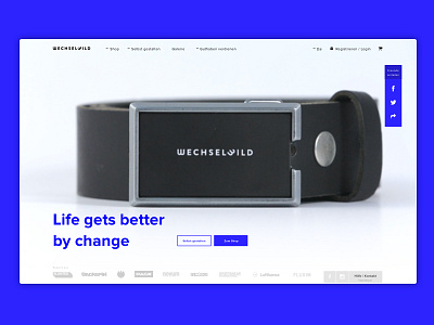 Wechselwild Redesign accessories blue changeable customizing fashion user interface uxui website wechselwild