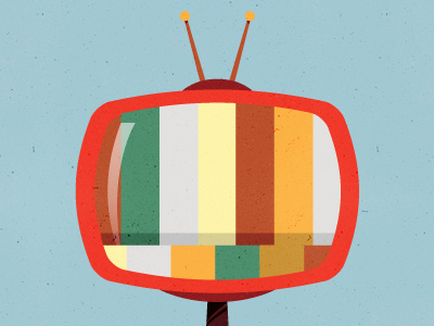 Retro Tv micah micahburger micahmicahdesign orange retro television tv vector vintage
