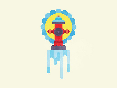 Summer Fire Hydrant fire fire hydrant illustration micahburger summer water