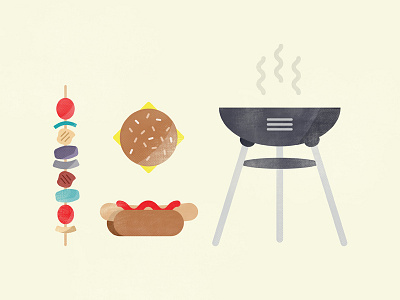 Grillin Out grill illustration kuvva summer