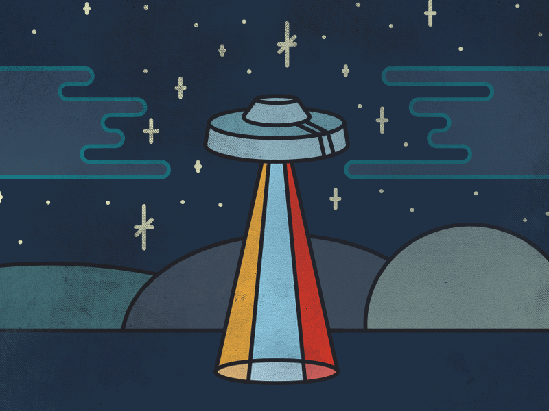Disco Party UFO aliens illustration micahburger party space ufo vector
