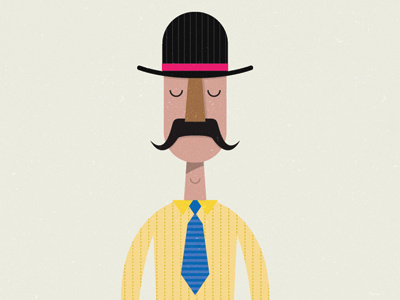 Gentleman character gentleman micahburger micahmicahdesign mustache ohio toledo top hat vector