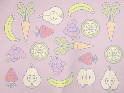 Spring Pattern carrots fruit illustration micahburger pattern vector
