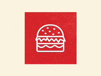 Eat a Burger burger cheeseburger hamburger icon illustration