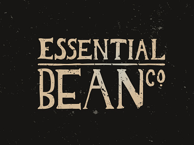 Essential Bean Company essentialbean hand drawn type logo typography