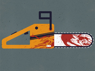 Chainsaws are for cutting off body parts. chainsaw illustration micahburger micahmicahdesign vector