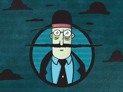 The Oddly Mustached Man - Stage 4 character design illustration micahburger texture vector